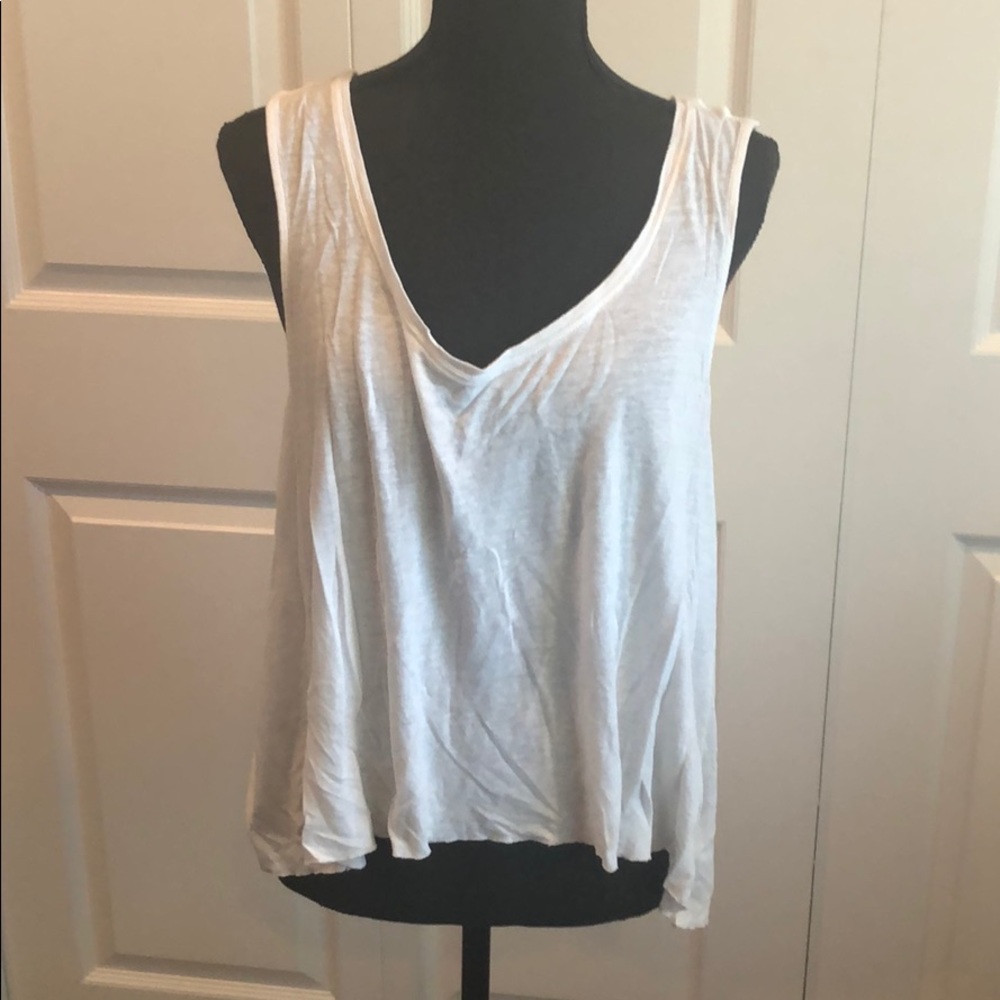 White cotton layered T